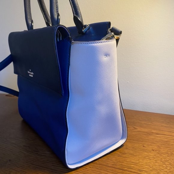 Three-Tone Kate Spade Satchel Bag w/ Detachable Strap - Picture 3 of 7